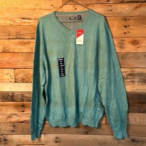 Izod Heritage Essentials Green Fieldhouse Sweater XXL